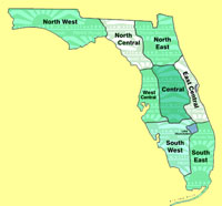 Map of Florida - Copyright Villas2000